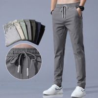 COD SDFERTREWWE Ready Stock High quality Seluar kasual lelaki slim fit Korean version of trendy casual pants mens