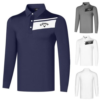 Mens golf clothing sports casual golf long-sleeved breathable sunscreen quick-drying polo shirt outdoor clothes W.ANGLE FootJoy Odyssey ANEW PXG1 Mizuno Castelbajac Master Bunny✕❆