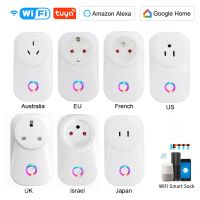 Tuya WIFI Smart Plug EU UK US France Japan Brazil Israel Switzerland Italy Socket Alexa Voice Control is Supported Google Home Ratchets Sockets