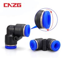 PV Degree Elbow Pneumatic Quick Fitting Plastic 4mm 6mm 8mm 10mm Air Parts Pipe Push In Water Quick Connector Slip Lock 2 Way