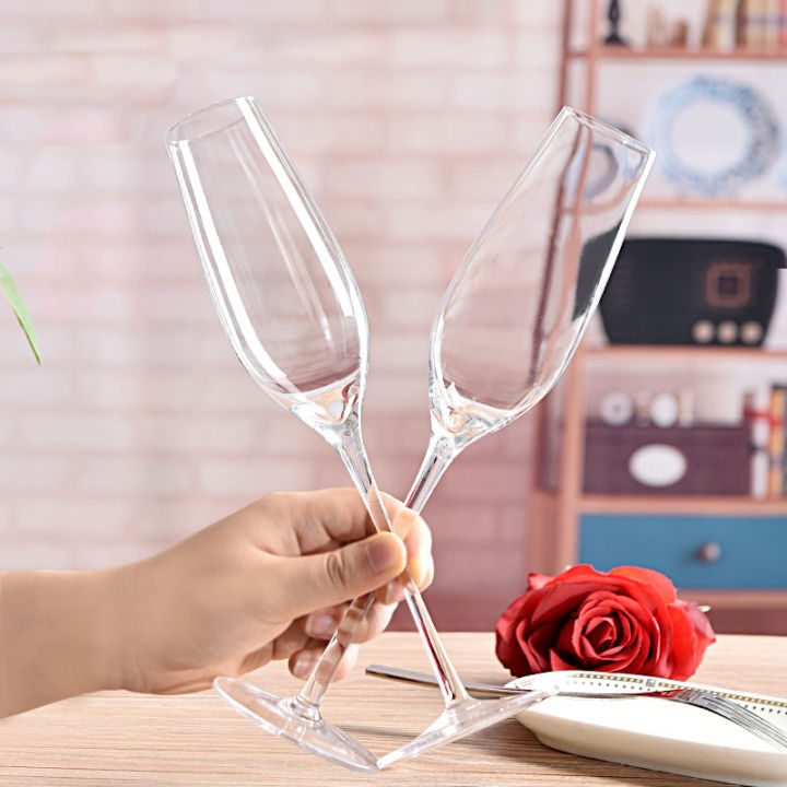 baer-แก้วคริสตัลแชมเปญหรูหราหรูหราระดับสูงถ้วยไวน์ฟองขายาวครัวเรือนพาณิชย์ปากเฉียงถ้วยไวน์ภาษาศาสตร์