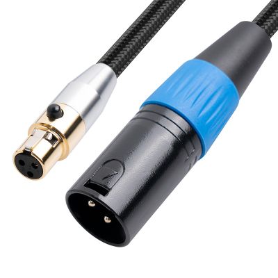 3-Pin Mini XLR Male to XLR Female Adapter Cable Balanced Cord for Recording, Speaker Systems,Radio Statio