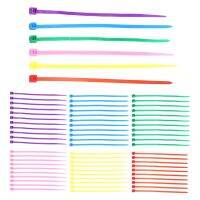 600 Pieces (100 Per Color) Small Colored Zipper Ties 4inch Multicolor Zipper Ties for Decorating Mesh Garland Supplies