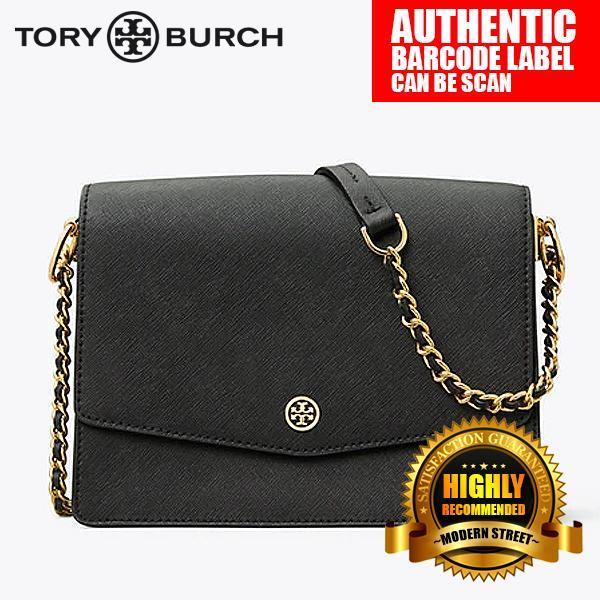 Authentic] TORY BURCH 46333 ROBINSON CONVERTIBLE SHOULDER/SLING BAG - (BLACK)  | Lazada