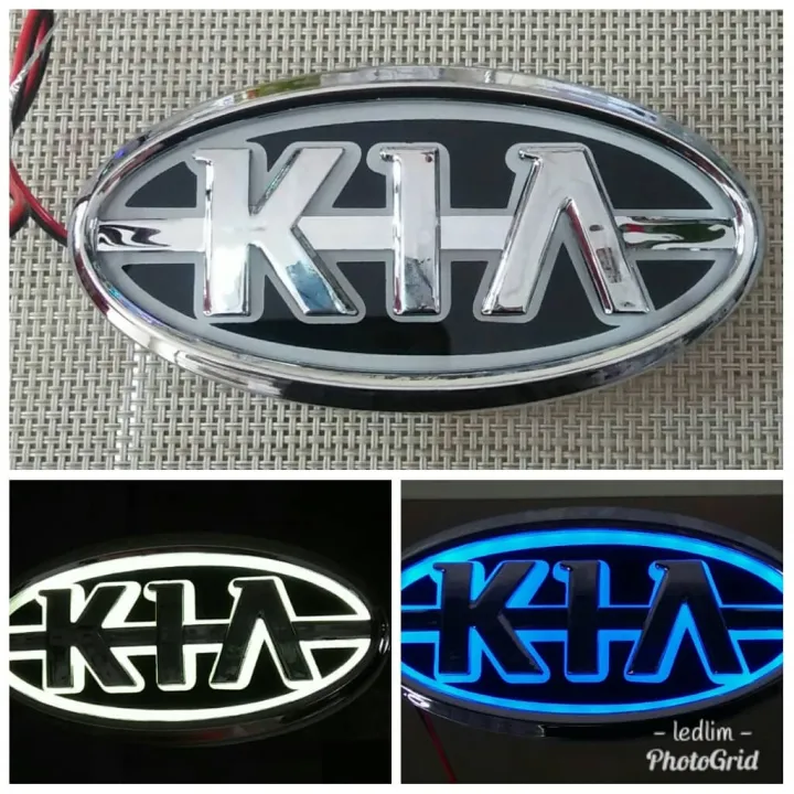 KIA Cars Emblem, Logo Light, Badge light, 3D LED KIA EMBLEM, WHITE