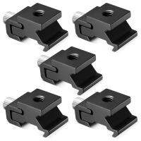 5Pcs โลหะเย็นรองเท้าร้อนแท่นรองขาแฟลช Mount Adapter 1/4สกรูสามขาสำหรับขาตั้งกล้องขาตั้งกล้อง