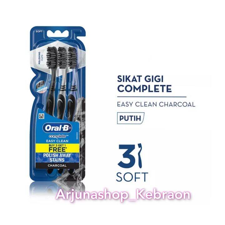 ORAL B Sikat Gigi Easy Clean Soft Isi 3pcs | Lazada Indonesia