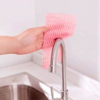 80pcsset Kitchen Cleaning Cloth Dishwashing Paper Non- Removable Dish Washing Cloth Wiping Rags