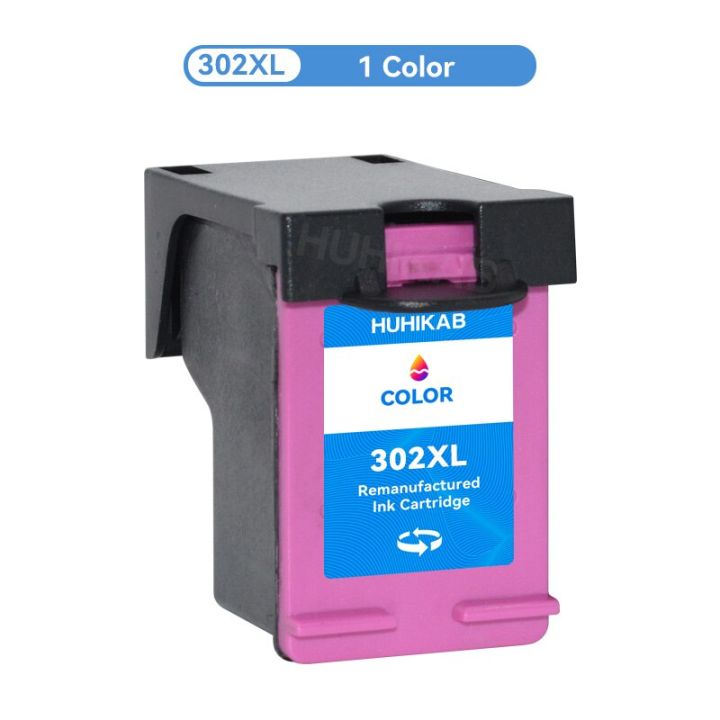 huhikab-4x-ink-cartridge-302-for-hp-302xl-compatible-for-hp-officejet-3830-3831-3832-3833-3834-4650-4652-4657-inkjet-printer