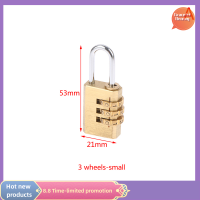 กุญแจคล้องแบบรหัสล็อครหัสทองเหลืองขนาดเล็ก3 4ตัวเลขหลักสำหรับกระเป๋าเดินทาง