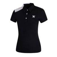 J.LINDEBERG Scotty Cameron1 PING1 Honma TaylorMade1 DESCENTE❧ เสื้อกอล์ฟเลดี้ เสื้อกอล์ฟสตรีแขนสั้น Jersey Slim Fit Casual Loose Sports T-Shirt Quick Dry Polo Shirt