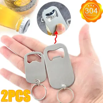 Bar Bottle Opener Key Chain Fidget Spinner With 2 Alloy Key Rings 
