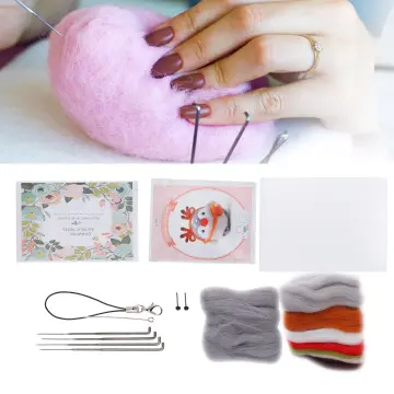 Needle Felting Kit, 2 PCS Dolls Needle Felting Beginner Kit Needle