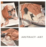 CICI Multifunctional Hand Make Satin Scarf 53x53ซม ผ้าพันคอซาติน ผ้าพันกระเป๋า ลายฮิต ผ้าพันคอผ้าไหมขนาดเล็กสไตล์เกาหลี