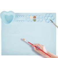 Silicone Painting Mat Washable Anti-skid Craft Mat With Cleaning Cup For Painting Art Clay Crafts Toys Diy Creations