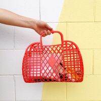 Hot Woman summer jelly bag Portable Vegetable Basket Hollow Jelly Bag Girl Large Capacity Holiday handbag