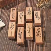 QU333699 1PC Sewing Home Arts Garden Scrapbooking DIY Vintage grass plants wooden rubber stamps