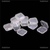 EruditeCourt 10Pcs Mini Clear Plastic Small Box Jewelry Earplugs Container Storage Box