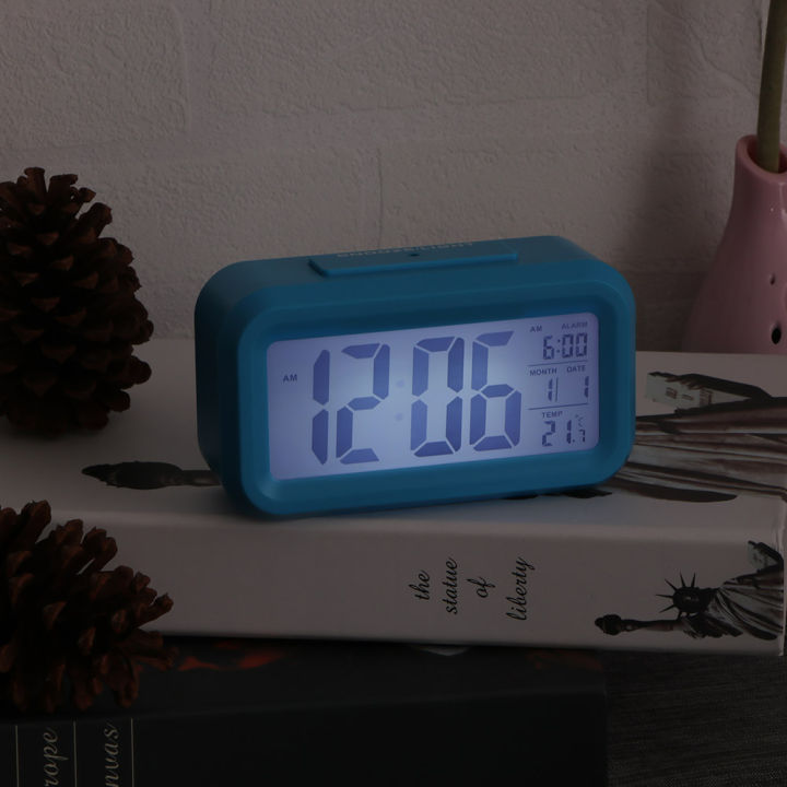 worth-buy-นาฬิกา-led-ตั้งโต๊ะปฏิทินพร้อมเซนเซอร์ปรับเสียงเตือนแบบ-led-ขนาดใหญ่นาฬิกาปลุกนาฬิกาตั้งโต๊ะแบบดิจิทัล