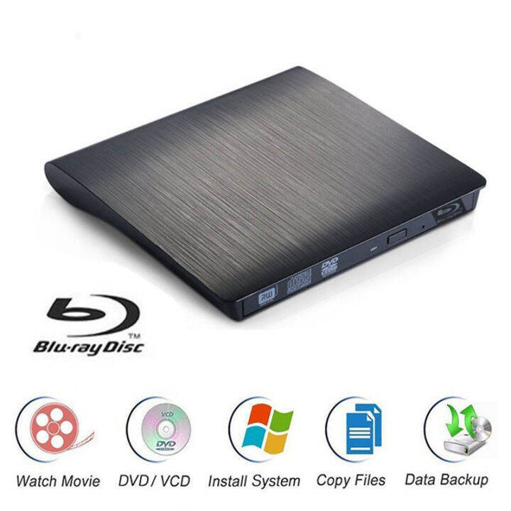External Optical Drive USB 3.0 BDROM Bluray Burner 4K 3D Bluray