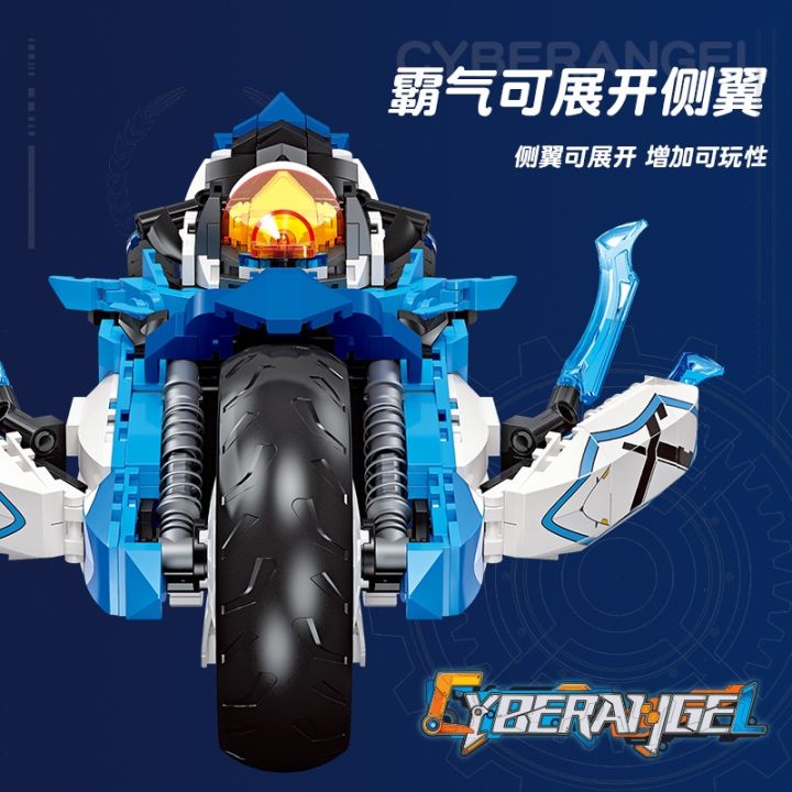 jie-xing-58013-static-motorcycle-shared-red-reason-law-of-hand-office-furnishing-articles-fancy-assembled-toy-bricks