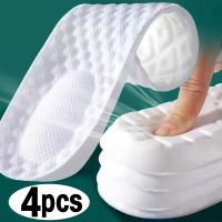 4 ชิ้นกีฬารองเท้า Insoles Super Soft วิ่งพื้นรองเท้าสำหรับฟุต Shock Absorption ตะกร้ารองเท้า Arch Support Orthopedic Inserts - Giers