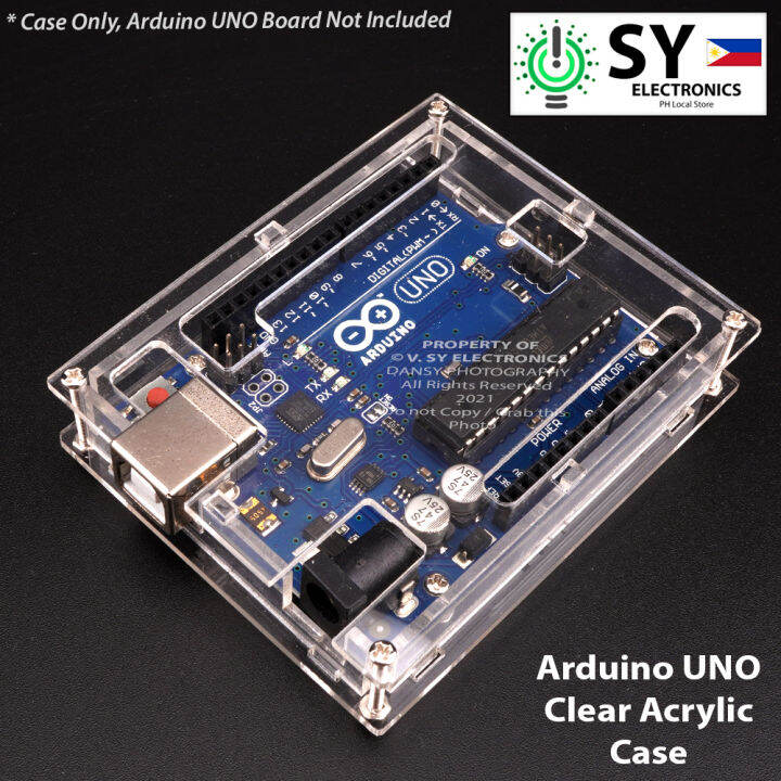 Acrylic CASE for Arduino UNO R3 Board Clear Transparent Plastic Cover ...