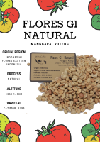 พร้อมส่ง เมล็ดกาแฟ Flores G1 Natural process/ เมล็ดกาแฟนอก/ สารกาแฟอินโดนีเซีย