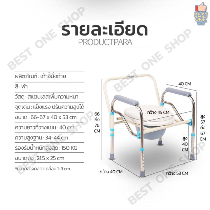 a168-เก้าอี้นั่งถ่าย-เก้าอี้ขับถ่าย-เก้าอี้นั่งถ่ายมีพนัก-เก้าอี้นั่งถ่ายพับได้-พร้อมกระโถน-เก้าอี้ห้องน้ำ-เก้าอี้อาบน้ำ