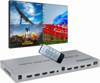 RIJER 4K HDMI Matrix, 4X4 Audio HDMI Splitter Switch, 4 HDMI in 4 HDMI Out HDMI 1.4 Switcher, 3.5mm Out Audio Swith and EDID, Support IR Remote, Button Press, RS232, 4k 30HZ, 1080P 3D, HDCP, YUV 4:4:4