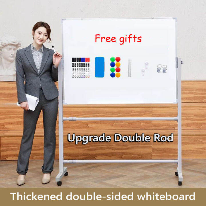 White board with stand set big size mobile whiteboard marker with