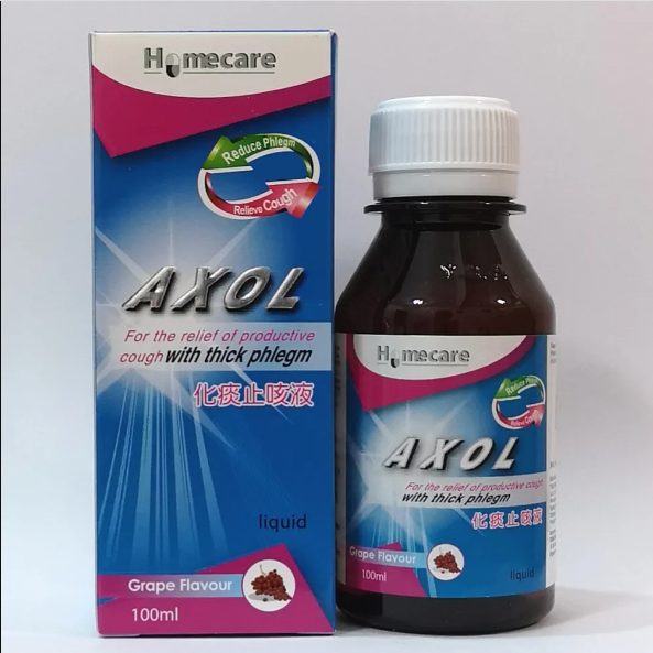 Homecare Axol Liquid Grape Flavour 100ml (Cair Kahak / Phlegm) Lazada