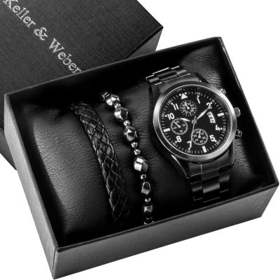 （A Decent035）Wristfor MenGiftsBracelet ชุดแฟชั่นธุรกิจแฟน BlackWristwatches Relógio Masculino