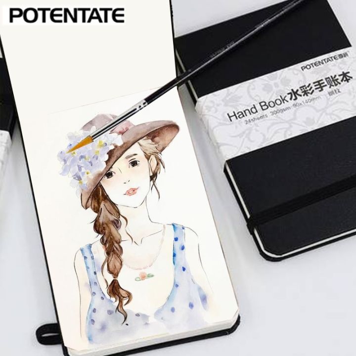 potentate-300gsm-24แผ่นทำรายงานด้วยมือหนังสือ-แผ่น-กระดาษสมุดสเก็ตช์สีน้ำสมุดโน๊ตสมุดวาดเขียนศิลปะคู่มือสี-กระดาษ