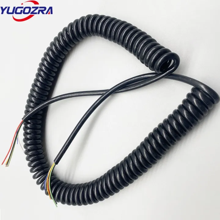 8 cores PU Spring Cord Power Cord Spiral Cable multi core Spring Power