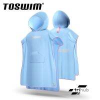 TOSWIM เสื้อคลุมอาบน้ำมีฮูด แห้งไว พร้อมมีแผ่นวัดระดับรังสี UPF