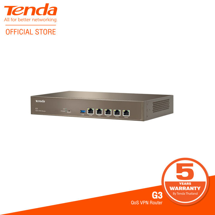 tenda-g3-load-balanced-router-wireless-qos-vpn-router-gateway-เราเตอร์-รุ่น-g3-multi-wan-ports-จัดส่งฟรี-ประกันศูนย์ไทย-5-ปี