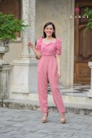 LA-JL03 Jumpsuit Big Size จั้มสูทสาวอวบ (XXL44-46”) ชุดออกงานหรูๆ ชุดทำงาน ชุดทำบุญ ชุดสาวอวบ แฟชั่นสาวอวบ2022