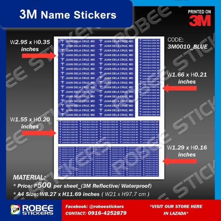 Sticker Personalized Autoclave Label 3M Reflectorized Lazada PH