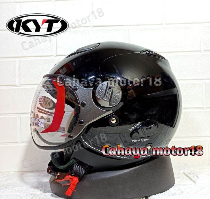 HELM KYT ELSICO BLACK SOLID/HITAM POLOS KYT RETRO Lazada Indonesia