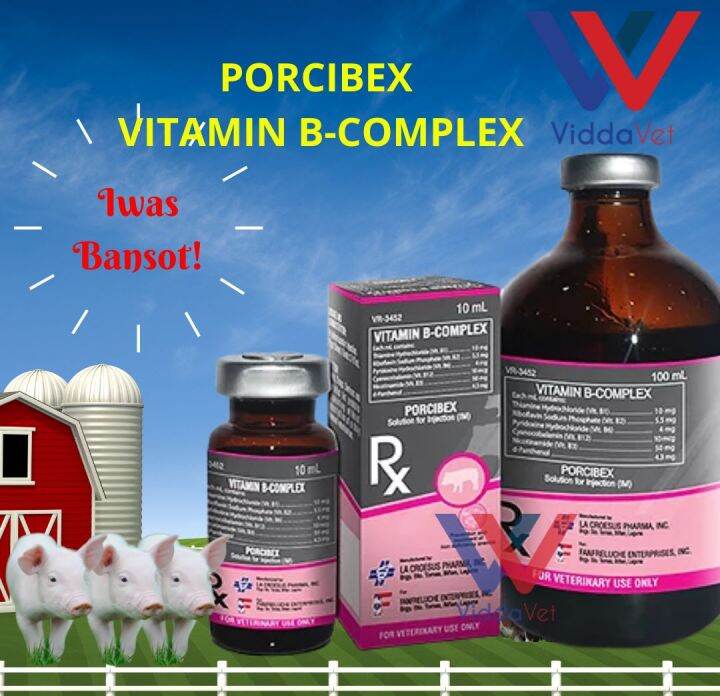 Viddavet Porcibex Vitamin + Liver Extract 10ml 100ml for Pigs