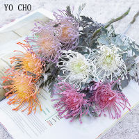 【cw】YO CHO Leucospermum Artificial Flower Short nch Crab Claw 2 Fork Planting Pincushion Flower Home Simulation Flower