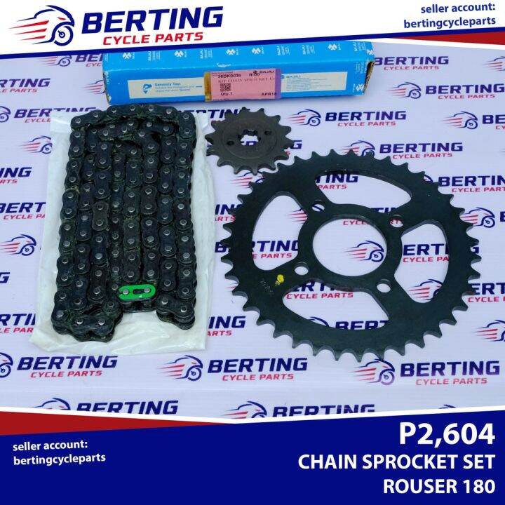 CHAIN SPROCKET SET Rouser 180 14T 39T 520 104L Genuine 36DK0036 Lazada PH
