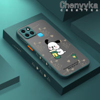 เคส Chenyyyka สำหรับ Infinix Smart 6 HD Smart 6 Plus แก้วใส่นมชาการ์ตูน Pochacco บางมีน้ำค้างแข็งโปร่งใสแข็งขอบสี่เหลี่ยมแข็งกันกระแทกรูปแบบปลอกซิลิโคนคลุมทั้งหมดป้องกันการกระแทกเคสนิ่ม