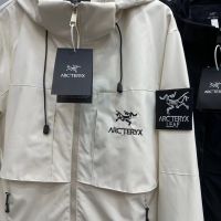 ☈LEX♧ARCTERYX 23เสื้อโค้ท Jaket Daki Gunung ปักลายคู่กันน้ำและกันลมได้ทุกแจ็คเก็ตมีฮู้ดลำลอง