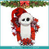 Xmas Tree Decoration Jack skellington nightmare before Christmas inspired shabby chic Rag wreath decor