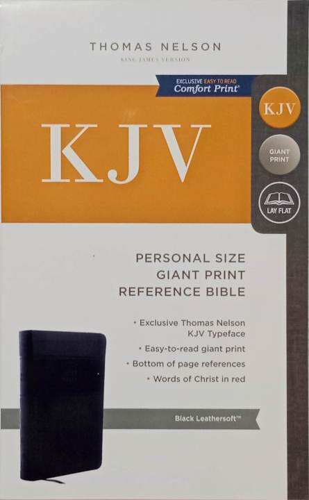 PCBS KJV Personal Size Giant Print Reference Bible - Black Leathersoft ...