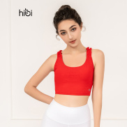 Áo croptop tập Yoga Gym Hibi Sports CR815 size mới, kiểu 2 dây nhún bèo