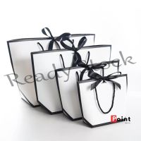 【hot sale】 ♈ B41 [POiNT] Ready Stock Can Wholesale Gift Bags Portable Paper Available In 3 Sizes To Choose Free Black Ribbon Suitable For Shopping Holiday Gifts Home Storage