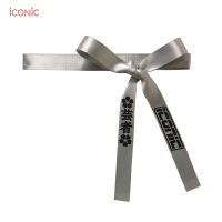 iCONiC Samurai Belt #2463 เข็มขัด สีเทา พิมพ์ลาย โลโก้ iCONiC